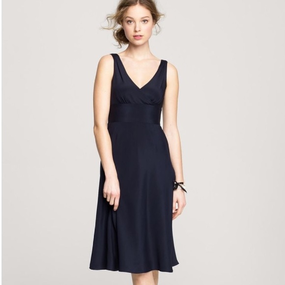 J. Crew Silver Silk Tricotine Dress Size 2 NWT - Picture 2 of 6